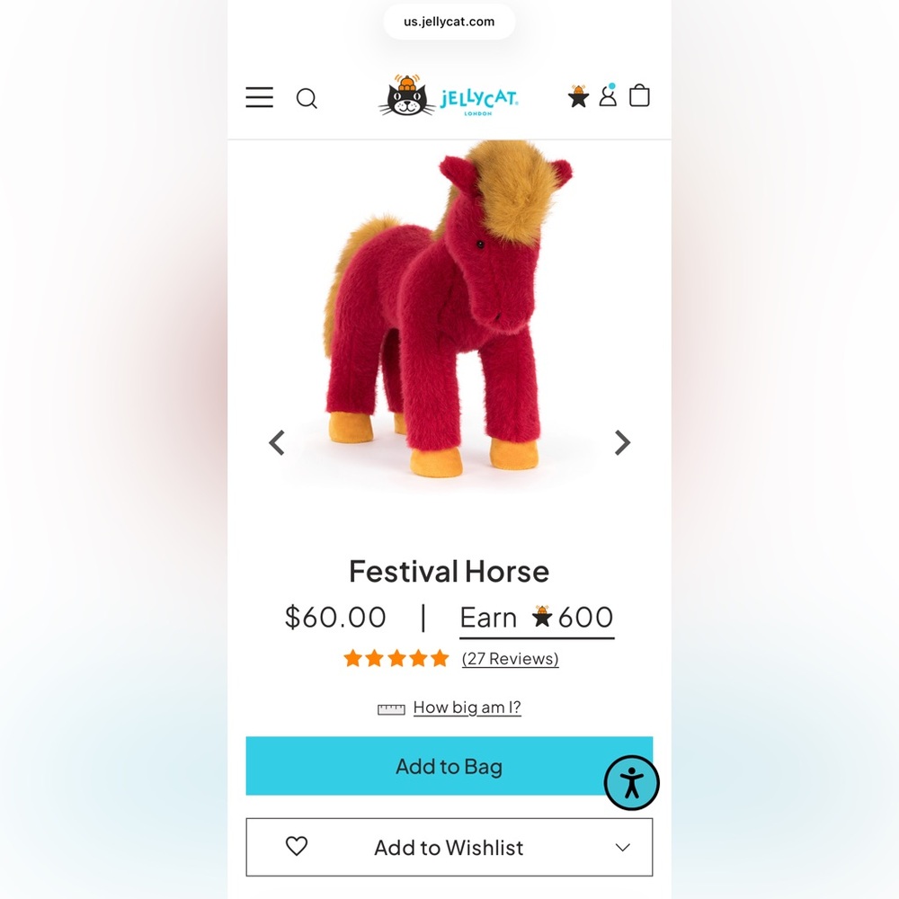 BNWT Jellycat Festival Horse - Picture 7 of 10